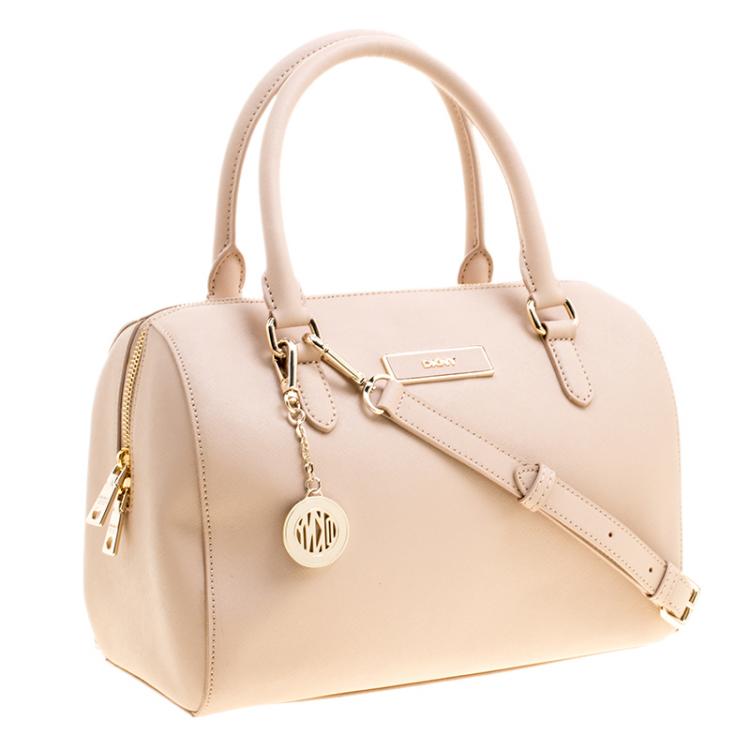 Pre Owned DKNY Beige Leather Satchel