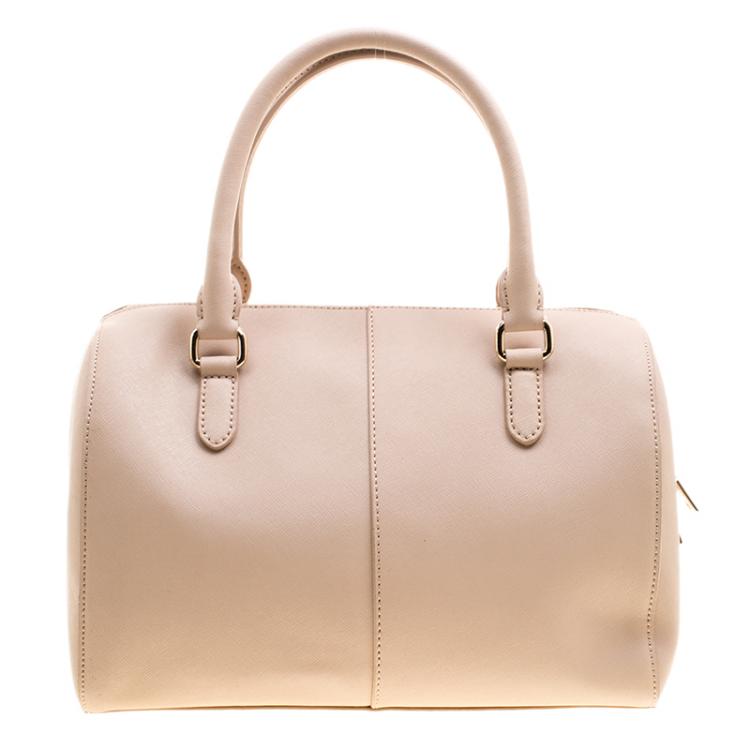 Pre Owned DKNY Beige Leather Satchel