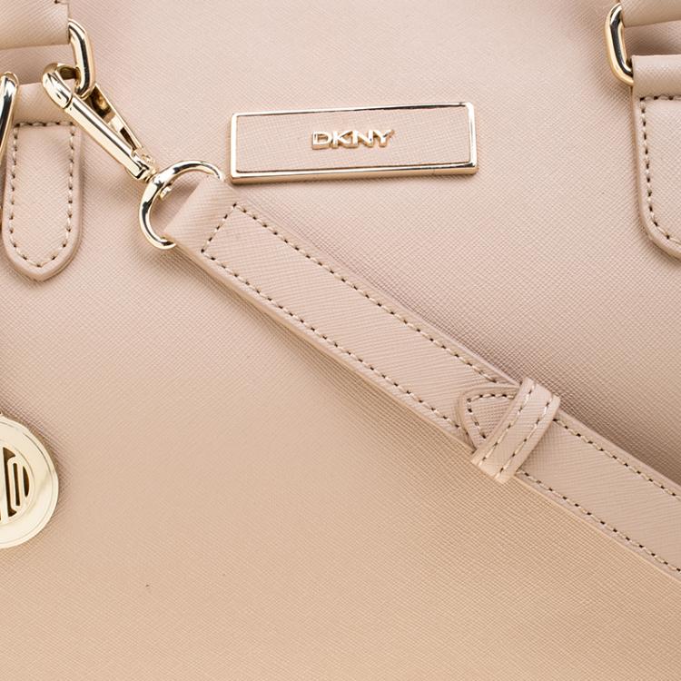 Pre Owned DKNY Beige Leather Satchel