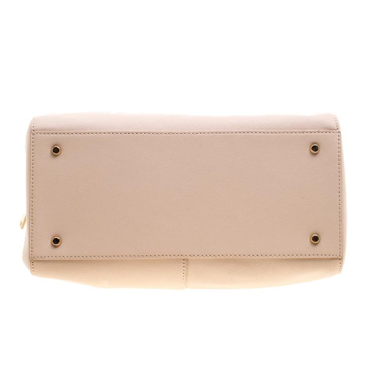 Pre Owned DKNY Beige Leather Satchel