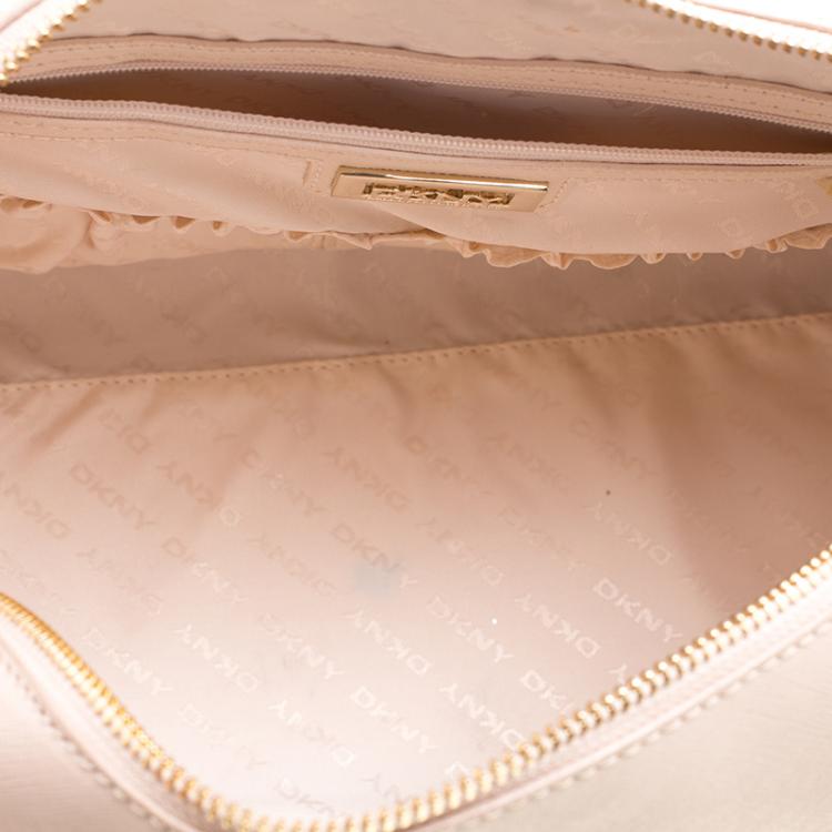 Pre Owned DKNY Beige Leather Satchel