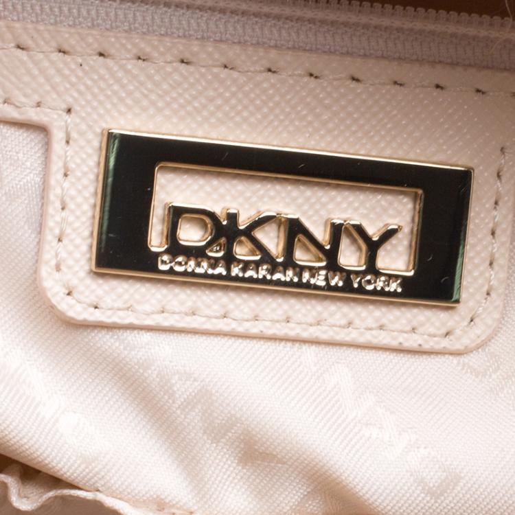 Pre Owned DKNY Beige Leather Satchel