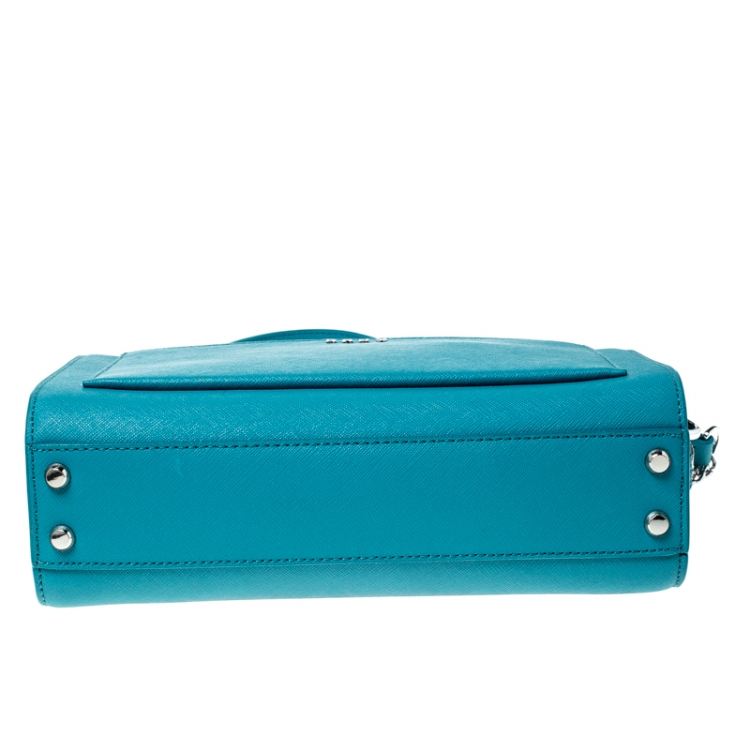 Pre Owned Dkny Blue Leather Medium Bryant Crossbody Bag  