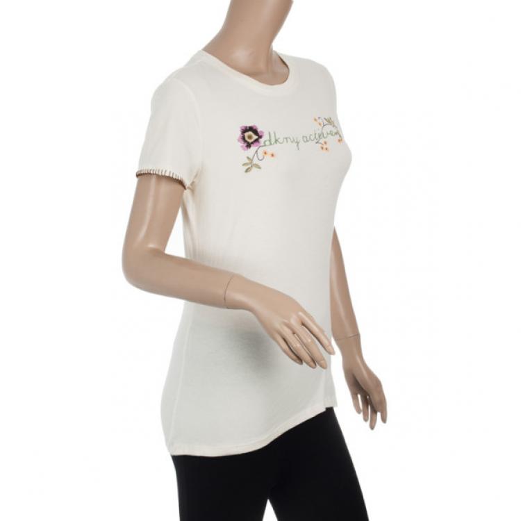 مملوكة مسبقًا DKNY Active Women Ivory T-Shirt M
