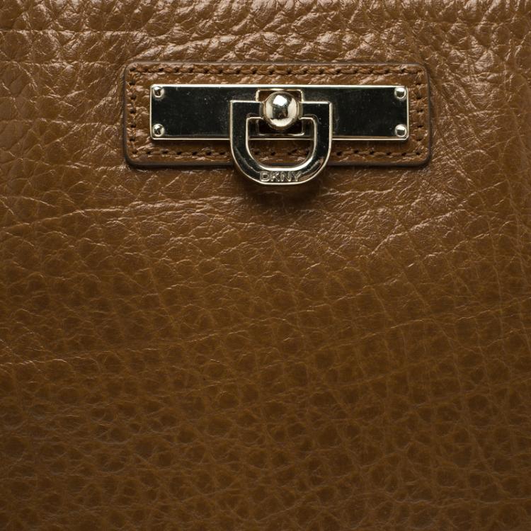 Pre Owned DKNY Brown Leather Shoulder Bag