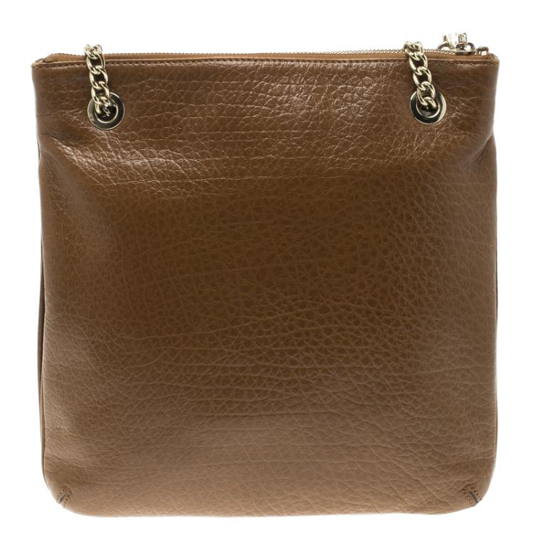 Pre Owned DKNY Brown Leather Shoulder Bag