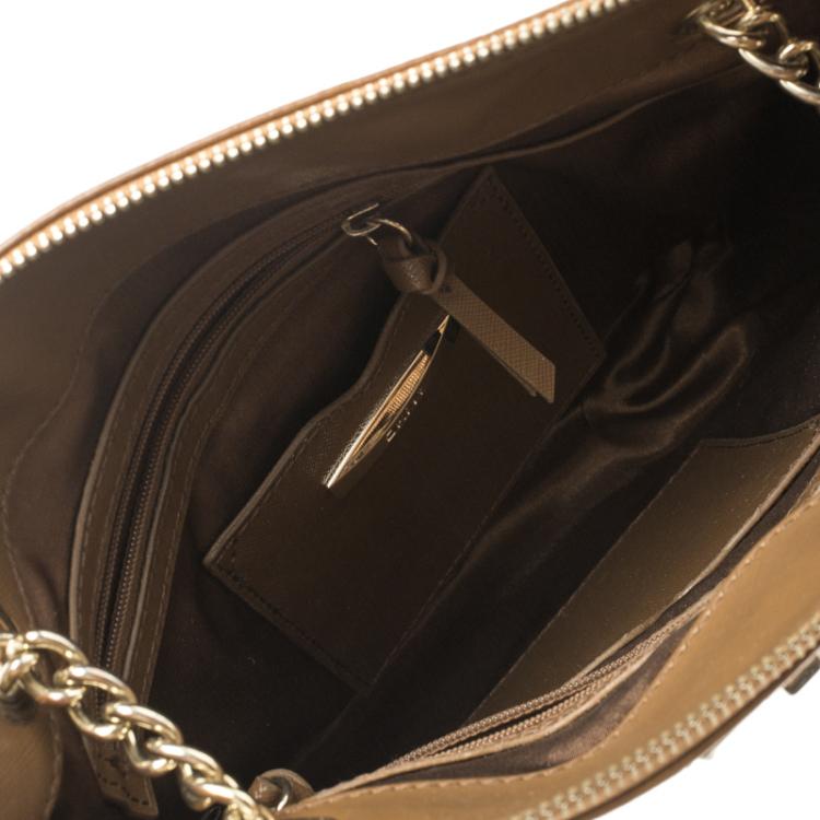 Pre Owned DKNY Brown Leather Shoulder Bag