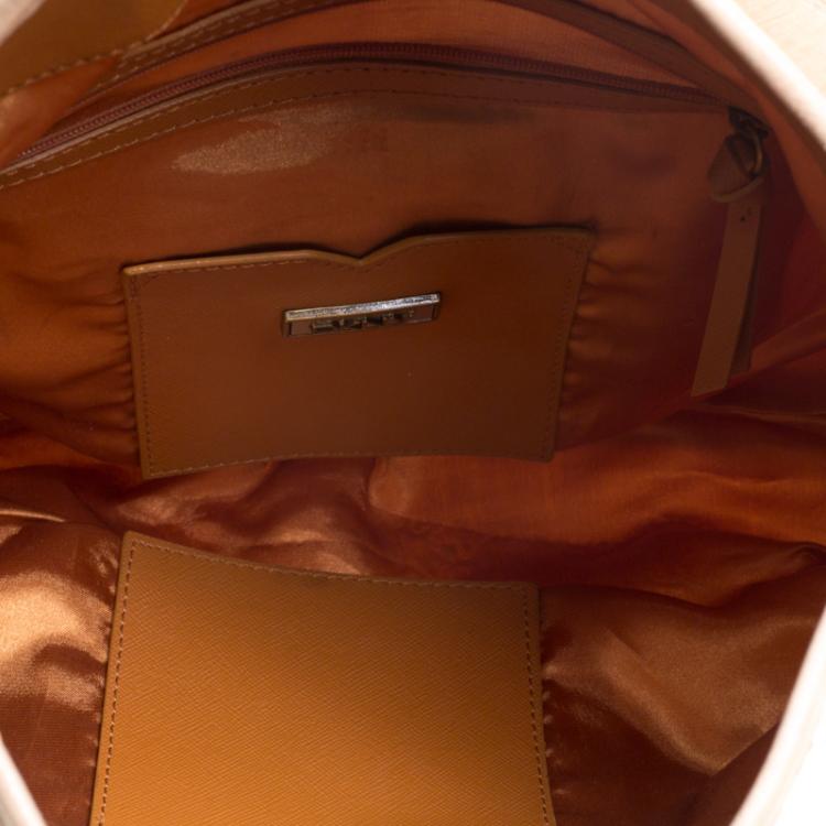 Pre Owned DKNY Beige Canvas Signature Hobo