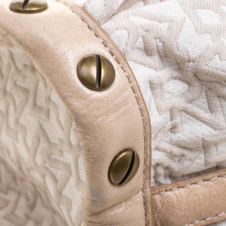 Pre Owned DKNY Beige Canvas Signature Hobo
