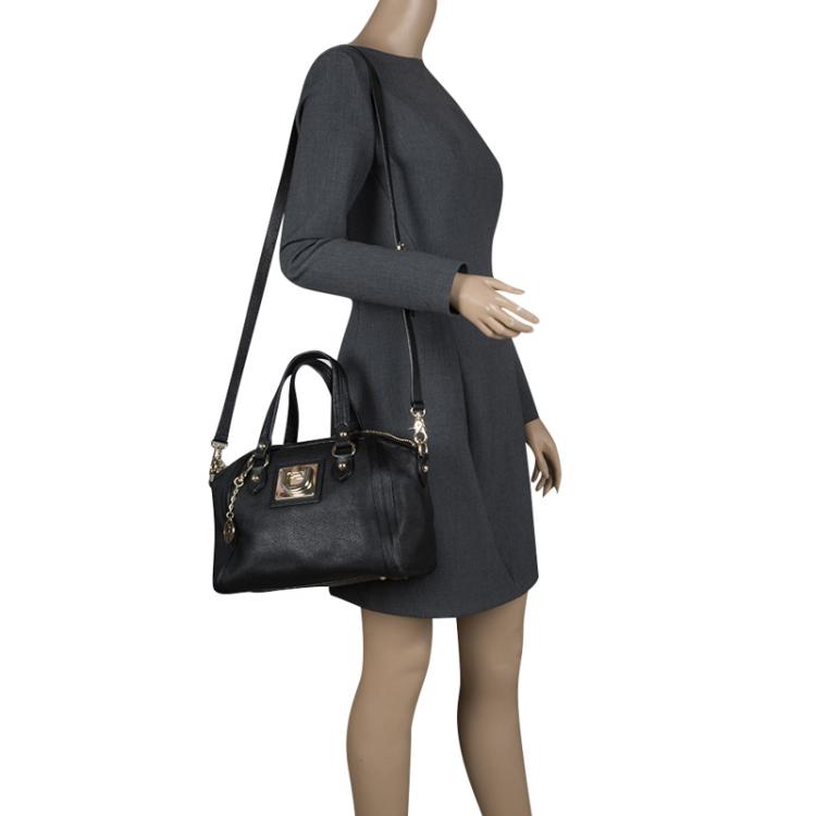 مملوكة مسبقًا DKNY Black Leather Crossbody Bag