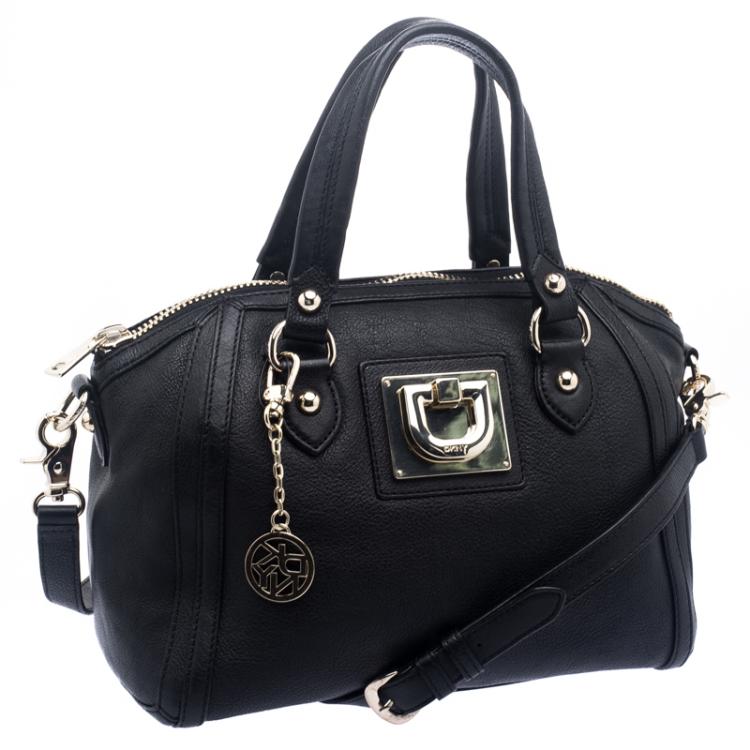 مملوكة مسبقًا DKNY Black Leather Crossbody Bag