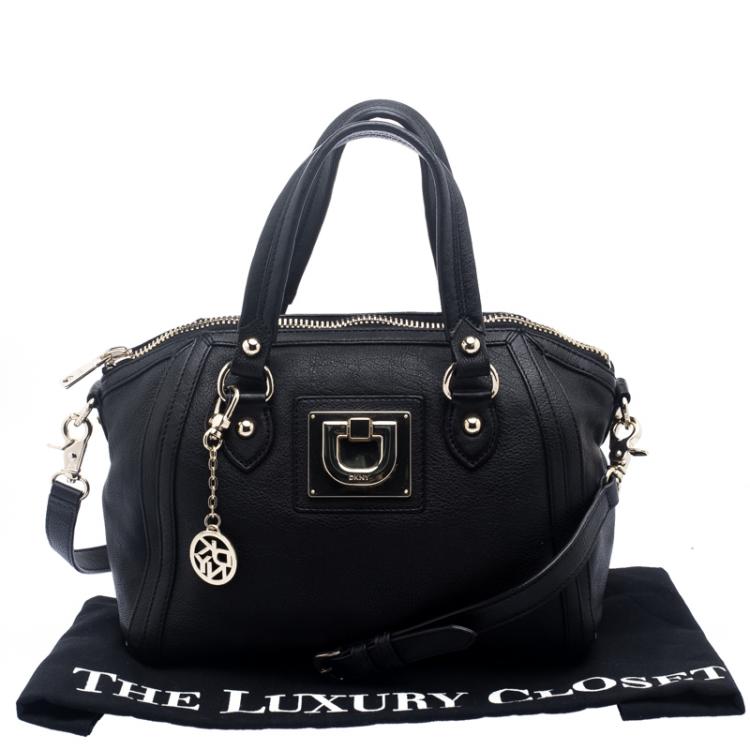 مملوكة مسبقًا DKNY Black Leather Crossbody Bag