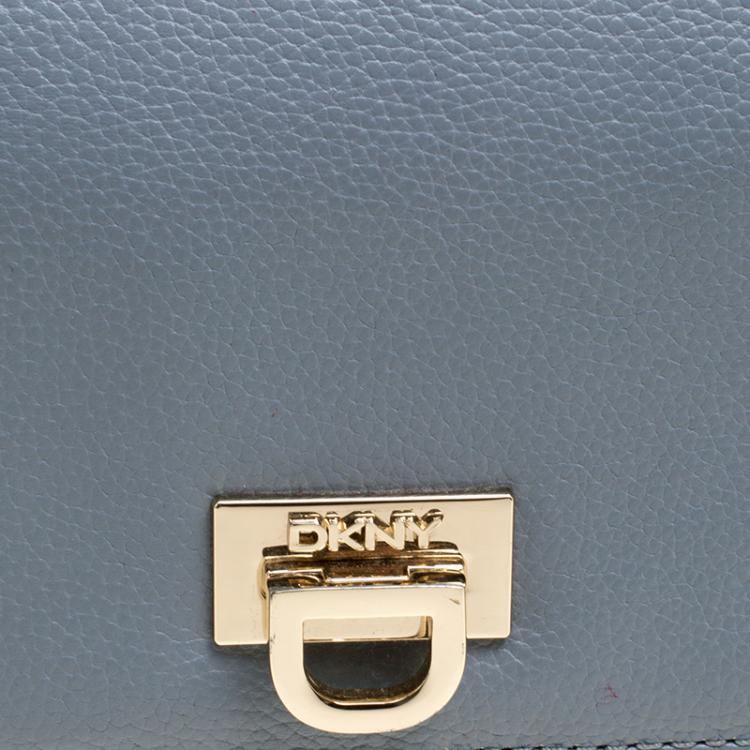 Pre Owned DKNY Grey Leather Crossbody Bag
