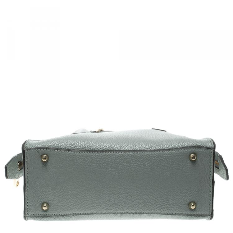 Pre Owned DKNY Powder Blue Leather Mini Chelsea Satchel