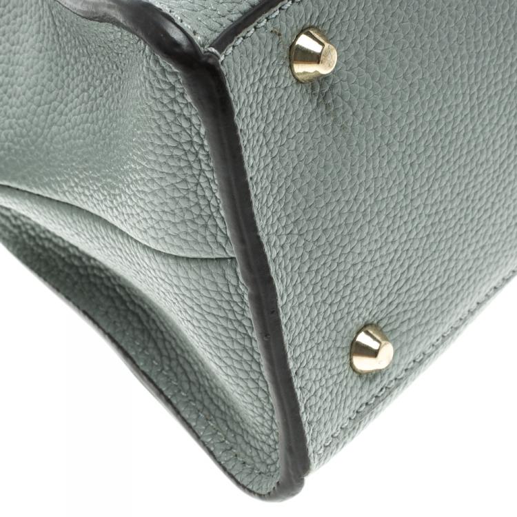 Pre Owned DKNY Powder Blue Leather Mini Chelsea Satchel