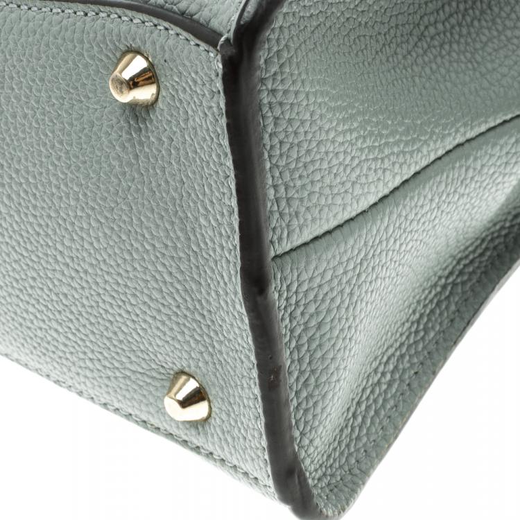 Pre Owned DKNY Powder Blue Leather Mini Chelsea Satchel
