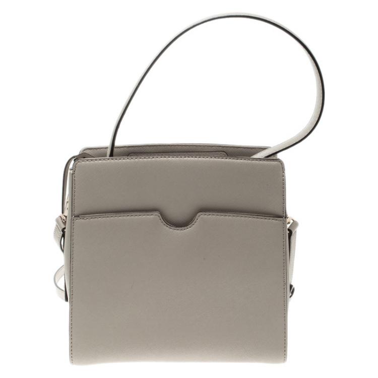 Pre Owned DKNY Beige Leather Top Handle Bag