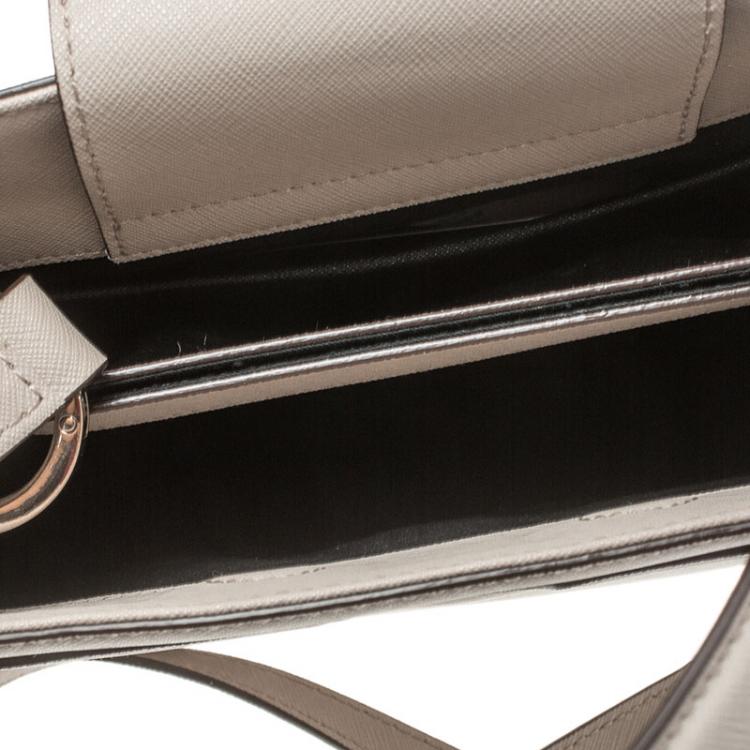 Pre Owned DKNY Beige Leather Top Handle Bag