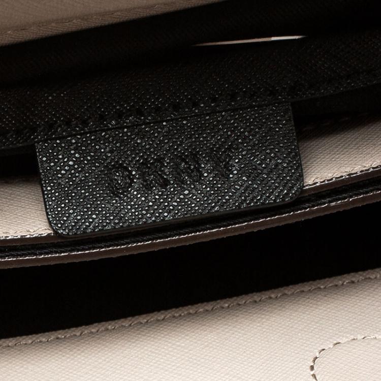Pre Owned DKNY Beige Leather Top Handle Bag