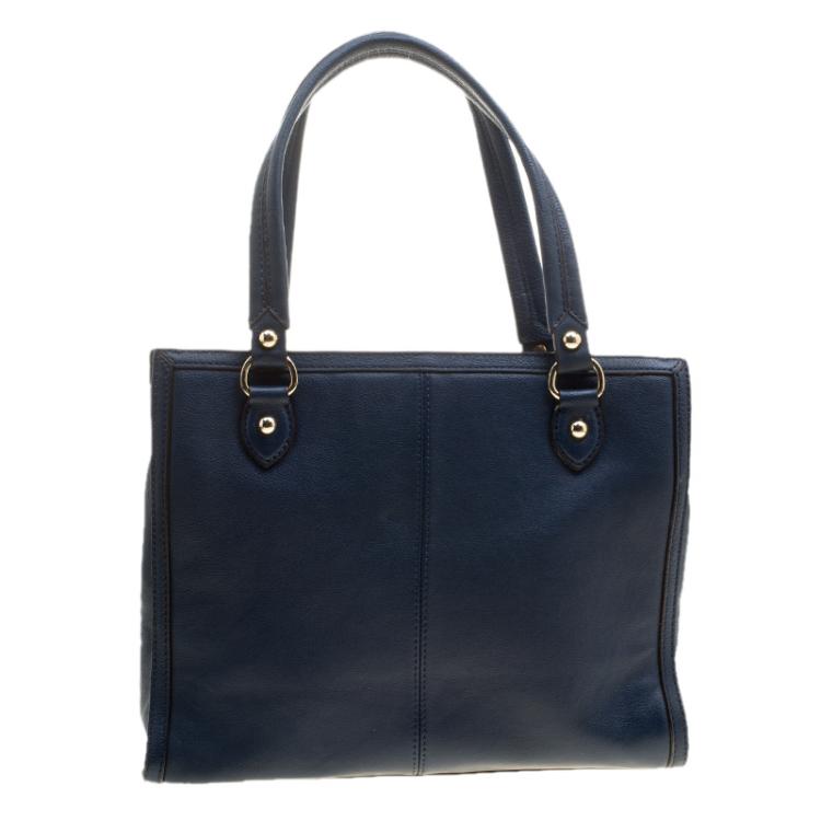 مملوكة مسبقًا DKNY Blue Leather Shoulder Bag