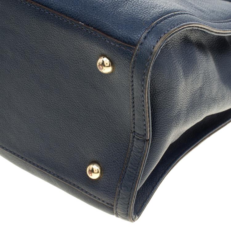 مملوكة مسبقًا DKNY Blue Leather Shoulder Bag