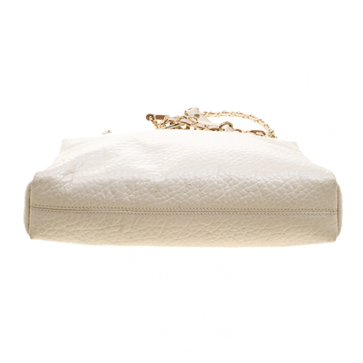 مملوكة مسبقًا Dkny Cream Leather Crossbody Bag