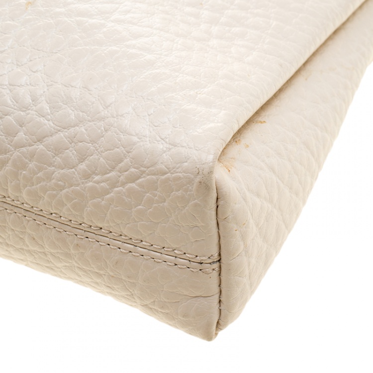 مملوكة مسبقًا Dkny Cream Leather Crossbody Bag