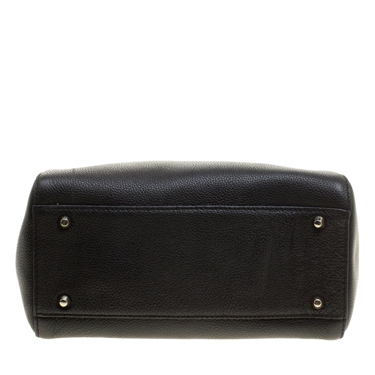 Pre Owned DKNY Black Leather Shoulder Bag