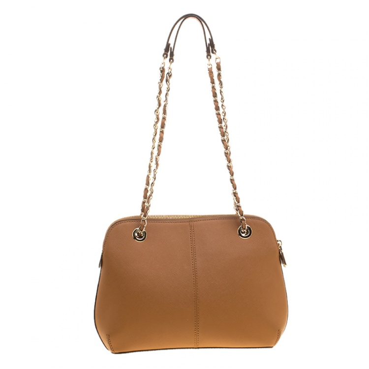 Pre Owned DKNY Brown Leather Shoulder Bag 