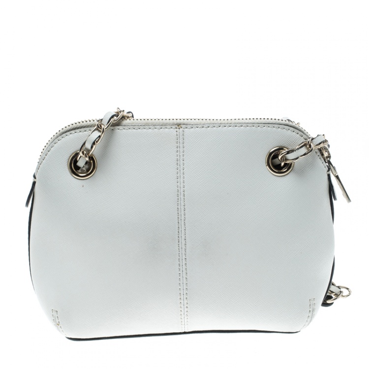 Pre Owned DKNY White Leather Shoulder Bag