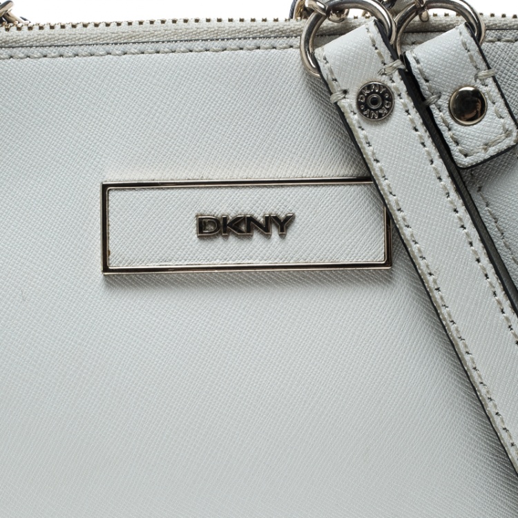 Pre Owned DKNY White Leather Shoulder Bag