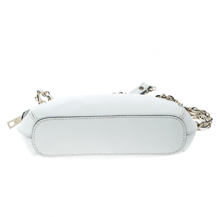 Pre Owned DKNY White Leather Shoulder Bag