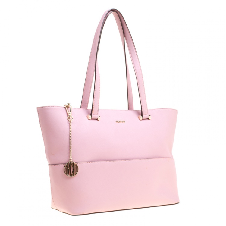 مملوكة مسبقًا DKNY Pink Saffiano Leather Bryant Park Shopper Tote