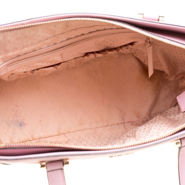 مملوكة مسبقًا DKNY Pink Saffiano Leather Bryant Park Shopper Tote