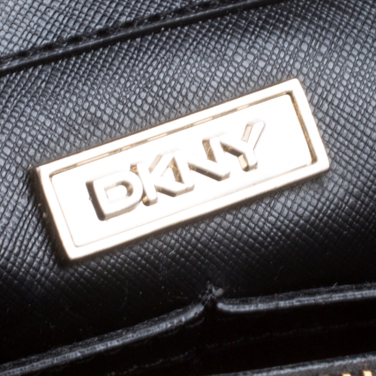 مملوكة مسبقًا DKNY Black Grain Leather Beekman French Tote
