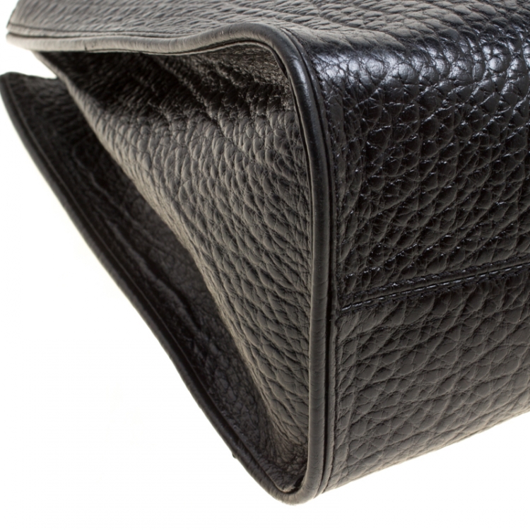 مملوكة مسبقًا DKNY Black Grain Leather Beekman French Tote
