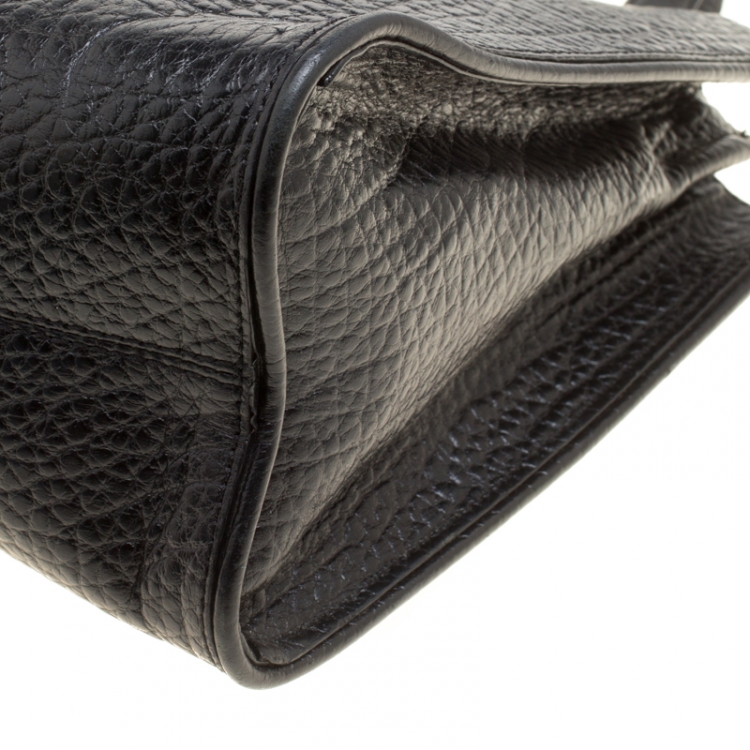 مملوكة مسبقًا DKNY Black Grain Leather Beekman French Tote
