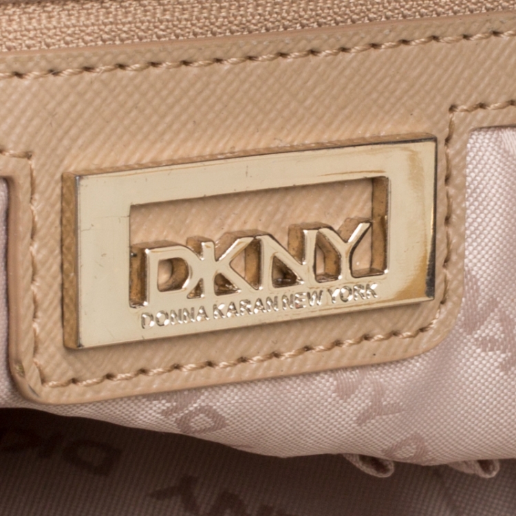 Pre Owned DKNY Military Green Quilted Leather Tote