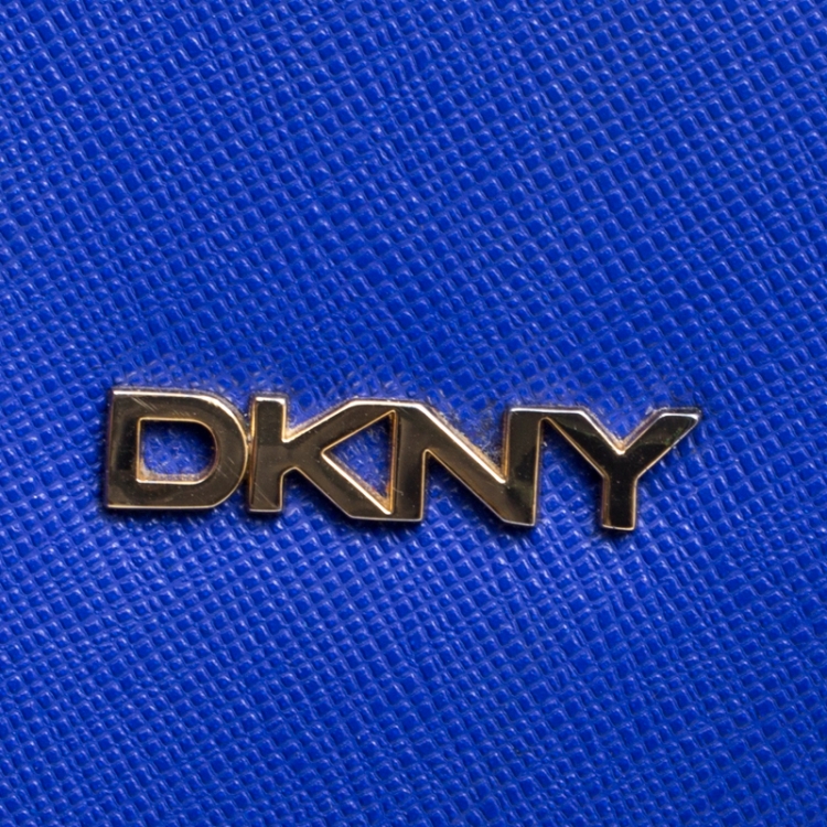 Pre Owned DKNY Blue Leather Top Handle Bag