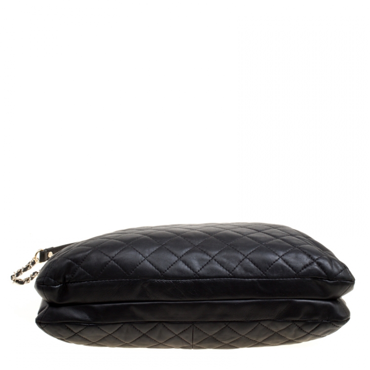 مملوكة مسبقًا DKNY Black Quilted Soft Leather Shoulder Bag