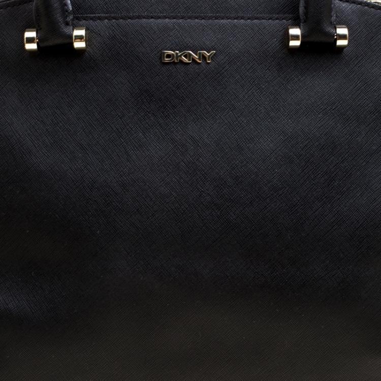 Pre Owned DKNY Black Leather Bryant Park Top Handle Bag