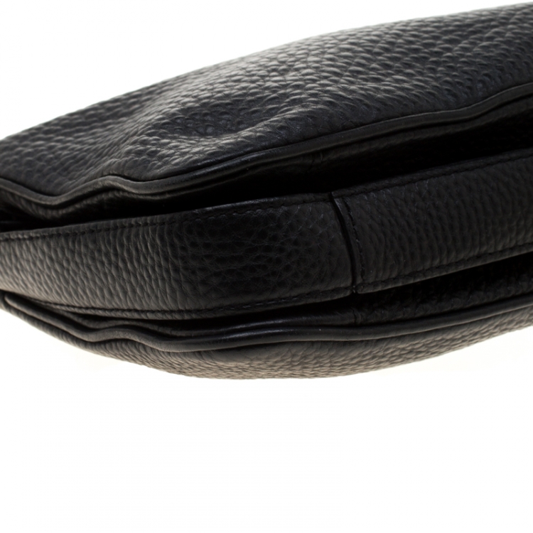 Pre Owned DKNY Black Leather Crossbody Bag