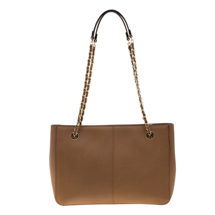 Pre Owned DKNY Light Brown Leather Bryant Park Tote