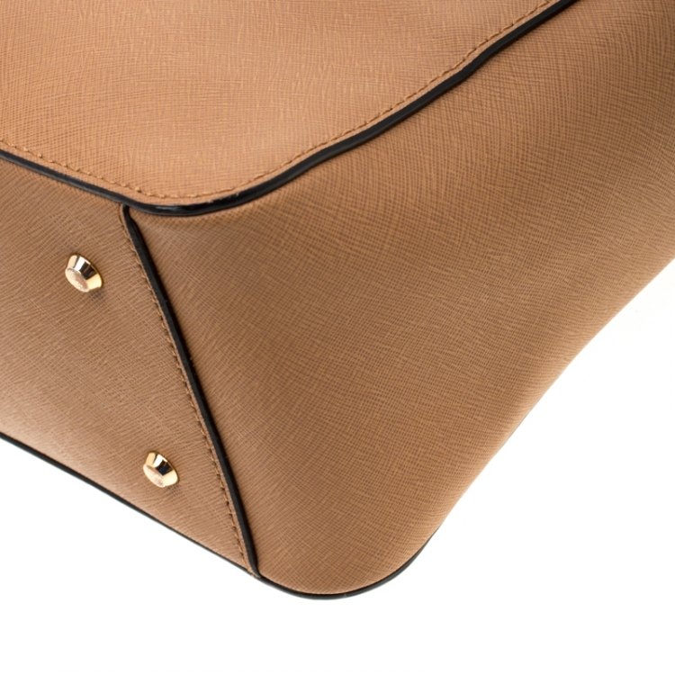 Pre Owned DKNY Light Brown Leather Bryant Park Tote