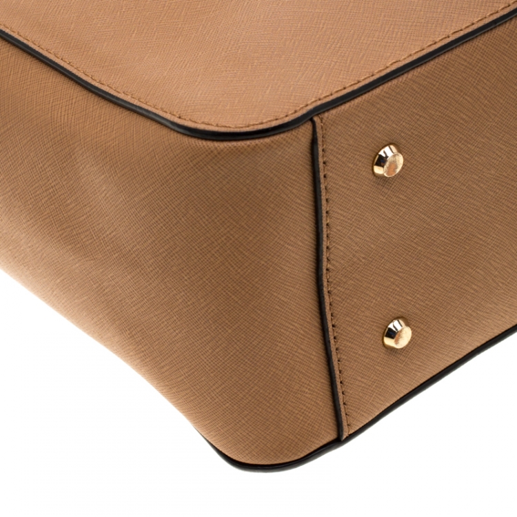 Pre Owned DKNY Light Brown Leather Bryant Park Tote