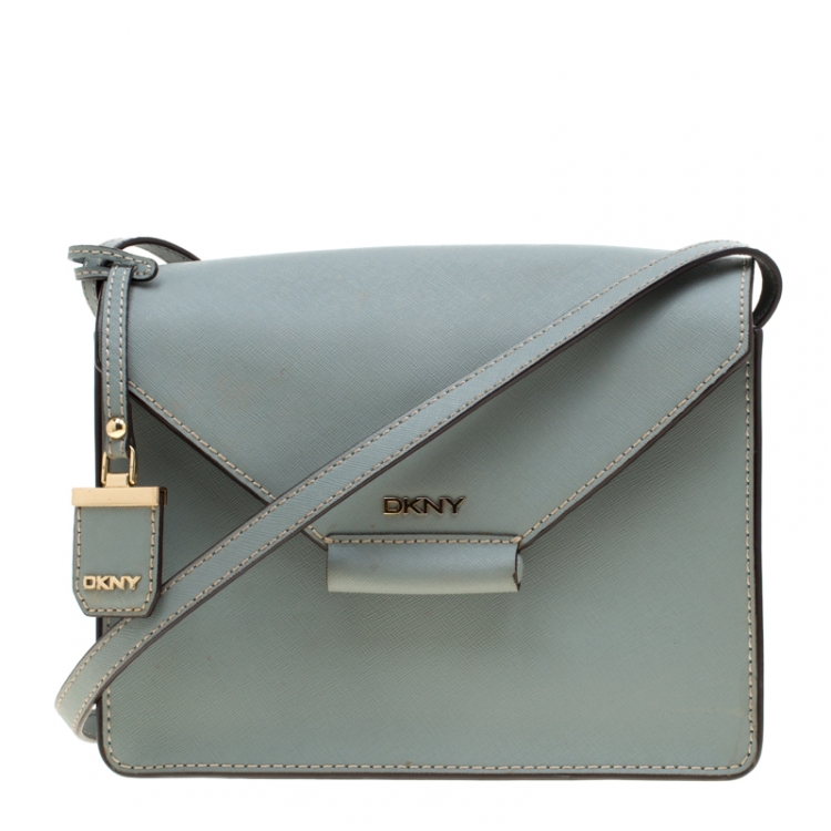scheme Frontier Commander DKNY Ash Blue Leather Envelope Style Crossbody Bag Dkny | TLC