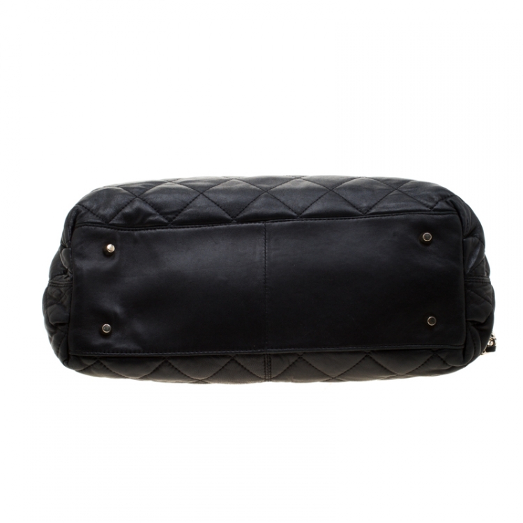 Pre Owned DKNY Black Quilted Leather Tote