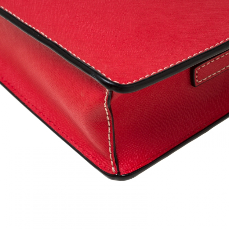 مملوكة مسبقًا DKNY Red Leather Crossbody Bag 