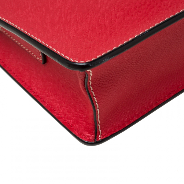 مملوكة مسبقًا DKNY Red Leather Crossbody Bag 