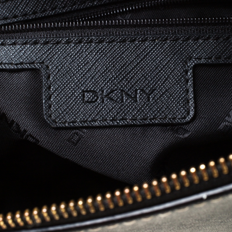 Pre Owned Dkny Black Saffiano Leather Crossbody Bag